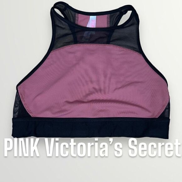 Victoria’s Secret PINK, Pink Crop Top Haut Court Sports Bra, Women’s Small - Picture 1 of 7